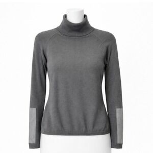 PS of Sweden Polly Merino Wool Turtleneck Sweater Women's Size Small Gray Riding